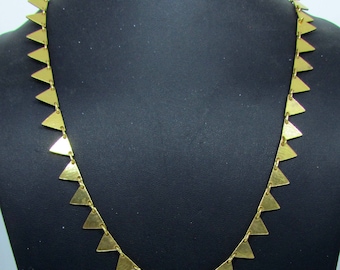 Antique triangle 925 Silver Necklace Filigree Necklace Handmade Jewelry