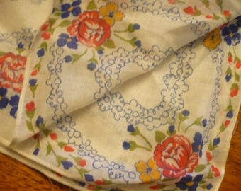 Vintage Handkerchief, 1970s, Sheer White Cotton Hankie, Antique Linens, Vintage Hankies, Embroidered Linens, Wedding,