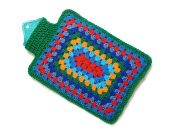 Hot water bottle cover crochet hot water bottle cosy crochet hottie bed warmer hot water bottle case hottie case