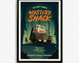 Gravity Falls - Mystery Shack Travel Poster Print
