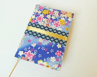 A5 'Kimono' Planner Cover, Diary, Journal, Notebook Cover, Removable Fabric Cover, Fits Hobonichi Cousin, Japanese Cotton Fabric, UK Seller