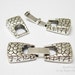 5pcs 10x2mm Snake lace leather clip clasp 10mm Flat leather clasp