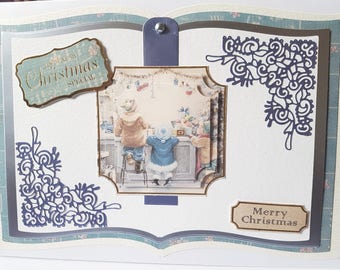 Large A4 Book Style Christmas Card - Mum, Dad, Wife, Husband, Sister, Nan, etc