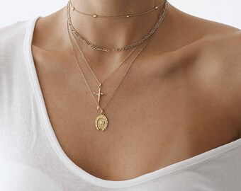 Pendant Necklace - Zodiac Necklace - Medallion Necklace - Zodiac Necklace Gold - Layering Necklace - Gold Necklace