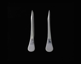 Sterling silver earrings, hand fabricated, rm-1.