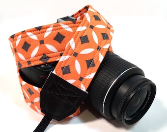 DSLR Camera Strap, Orange Camera strap, Nikon Camera Strap, Canon Camera Strap, Graduation Gift, Wedding Gift, Travel