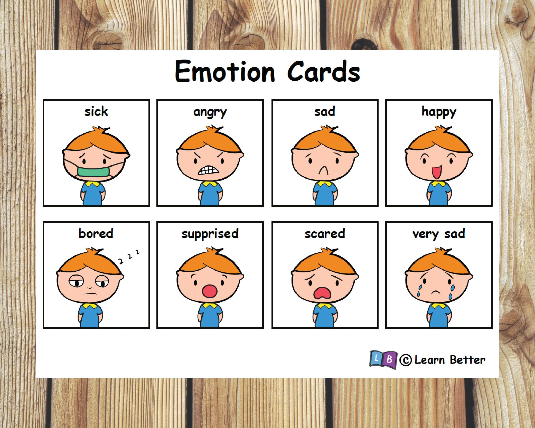 Printable Emotion Cards For Autism