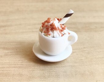 1or2 sets Miniature Coffee Cup,Miniature Coffee,Miniature Capuchino,Dollhouse Sweet,Dollhouse Chocolate,Miniature food