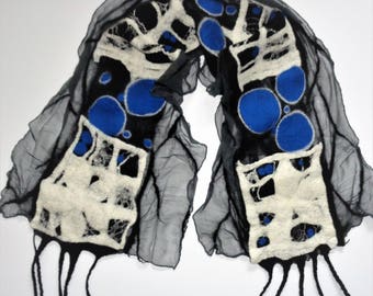 Silk shawl, silk scarf, Nunotuch, cloth, Filzstola,