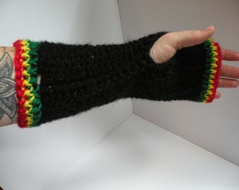 Pair of Rasta Wrist Warmers *Handmade*