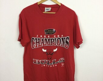Vintage 90s Chicago Bulls T Shirt Jordan Hip Hop NBA Basketball