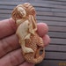 Gorgeous Buffalo bone carving mermaid and dolphin , Not drill Jewelry making Supplies B5795