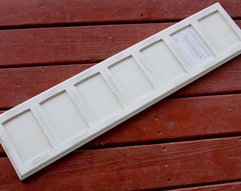 MULTI 7 Opening 4x6 distressed pine collage picture frame with the 4x6's in the portrait position...white...HANDMADE