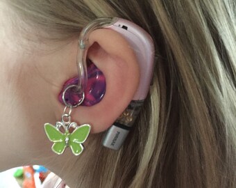 Butterfly Hearing Aid Jewelry - Please note if you want a pair your order quantity should be 2