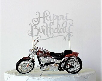 Harley davidson cake topper | Etsy