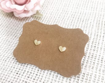 Dainty Heart Earrings ~ Silver/Gold
