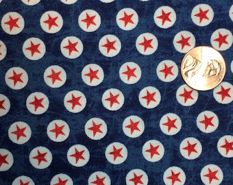 Red star fabric | Etsy