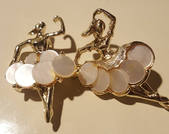2 Matching Ballerina Brooches