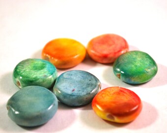 Polymer Clay Beads, Polymer Beads, Beads for Sale, Loose Beads, Clay Beads, Handmade Beads, Fimo Beads, Beading Supply, Lentil Beads