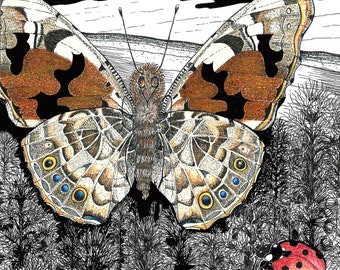 Painted Lady Butterfly Prints