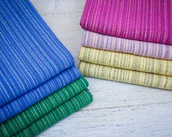 Handwoven Kitchen Towel / Cotton Tea Towel / Hand Towel / Dish Towel / Striped Towel / Woven Towel / Bright Towel / Rustic Kitchen Decor