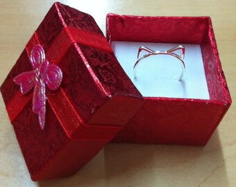 Sterling Silver Cat Ears Ring