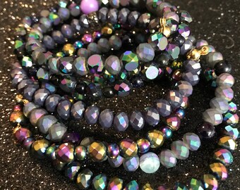 Deep Purple Beaded Bracelets