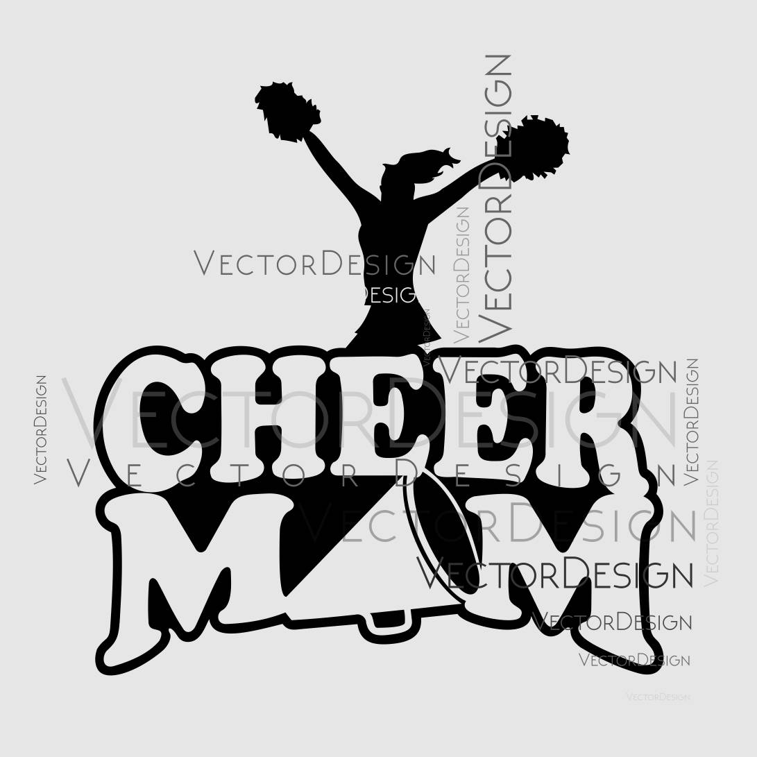 Cheer Mom SVG Graphics Dxf EPS Png Cdr Ai Pdf Vector Clipart