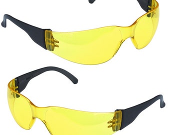 1 Brand New Smoked Tint Lenses Yellow Lens Eye Safety Glasses eye Wear Protection Automotive Home Improvements Hobby & Craft