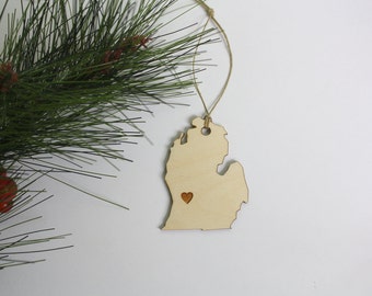 West Michigan Ornament // Michigan Tag // Grand Rapids Tag // Made in Michigan // Christmas Gifts Under 5