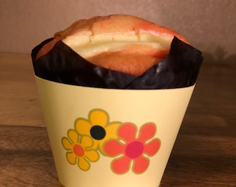 Flowers Cupcake wrapped