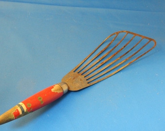 Red Handled Batter Beater, Antique