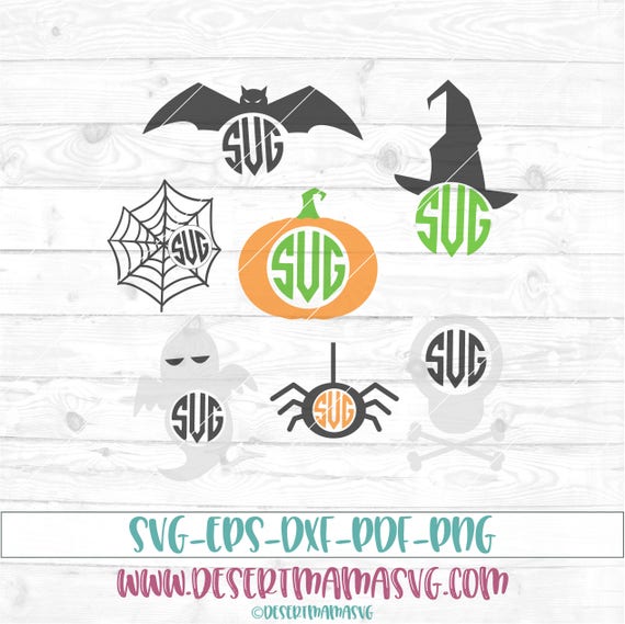 Download Halloween Monograms svg dxf png cricut cameo scan N cut