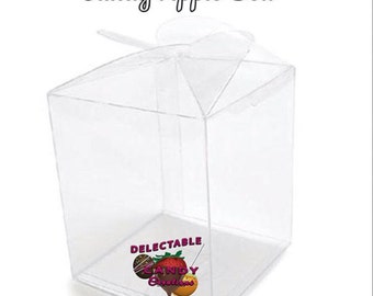 Candy Apple Box-Apple Box-Clear Candy Apple Box-Square Candy Apple Box-Candy Apple