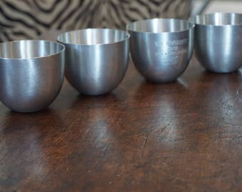 Collection of 4 Pewter Jefferson Cups
