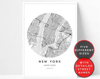 new york map print new york city map printable wall art map of new york wall art travel poster new york poster new york street map print