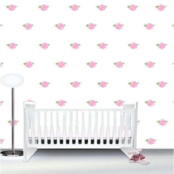 Rose Pattern Wall DecalsNursery DecalsVinyl Wall
