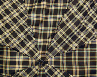 HUGE Nautical Colored Plaid with Periwinkle Highlight Upcycled Umbrella Dog Rain Coat