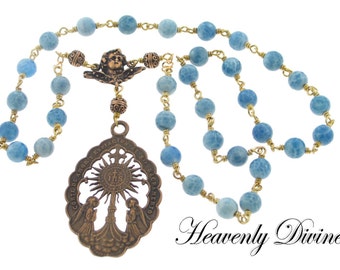 Handmade Bronze Beads of the Blessed Sacrament Chaplet