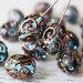 Handmade Glass Beads - Czech Lampwork Beads - Czech Glass Beads - Jewelry Making Supply - 17x14mm Oval Beads - Aquamarine - Choose Amount