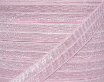 Light Pink Fold Over Elastic - Elastic For Baby Headbands and Hair Ties - 5 Yards of 5/8 inch FOE