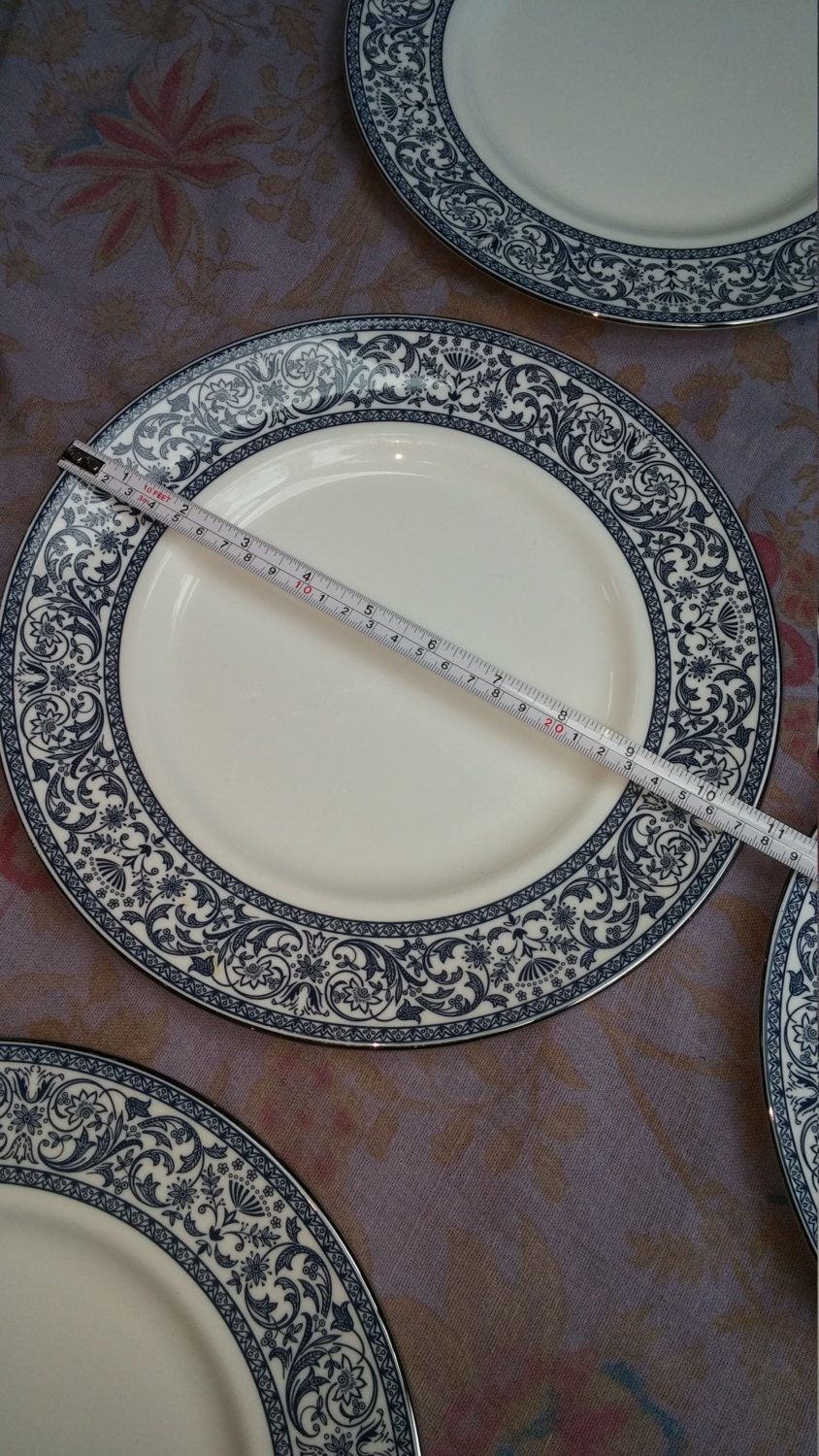 6 Minton Dinner Plates 10.5 Inch English Minton Infanta 6 Minton Dinner Plates 10.5 Inch English Minton Infanta