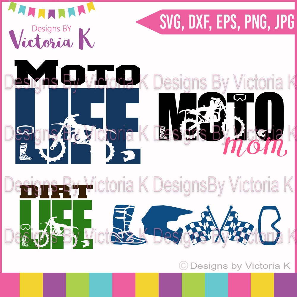 Download Moto/Dirt Bike Life Mom SVG PNG EPS Files Cricut Design