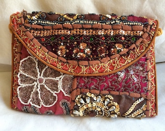 Gorgeous jewelled clutch, evening bag from Rajasthan