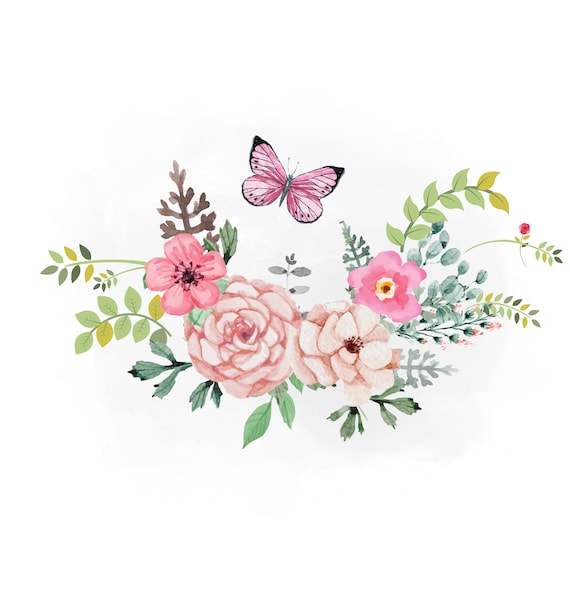 Spring Florals SVG clipart watercolor flowers svg Boho