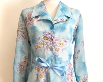 Vintage Floral Print Dress