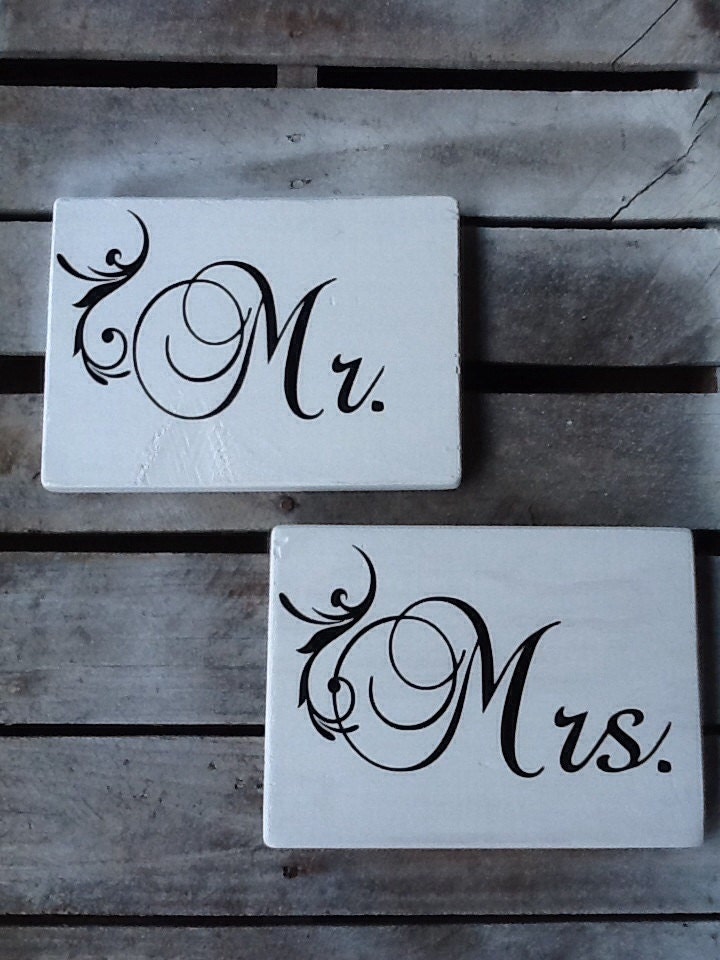 Mr And Mrs Signs Wedding Signs Wedding Decor Wedding Chair Sign 9012