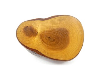 Vintage Carved Wood Brooch