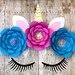 Unicorn Eyelash Template 3 Unicorn Lashes Unicorn SVG