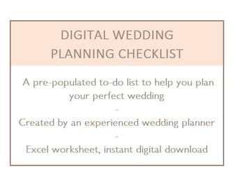 wedding to do check list